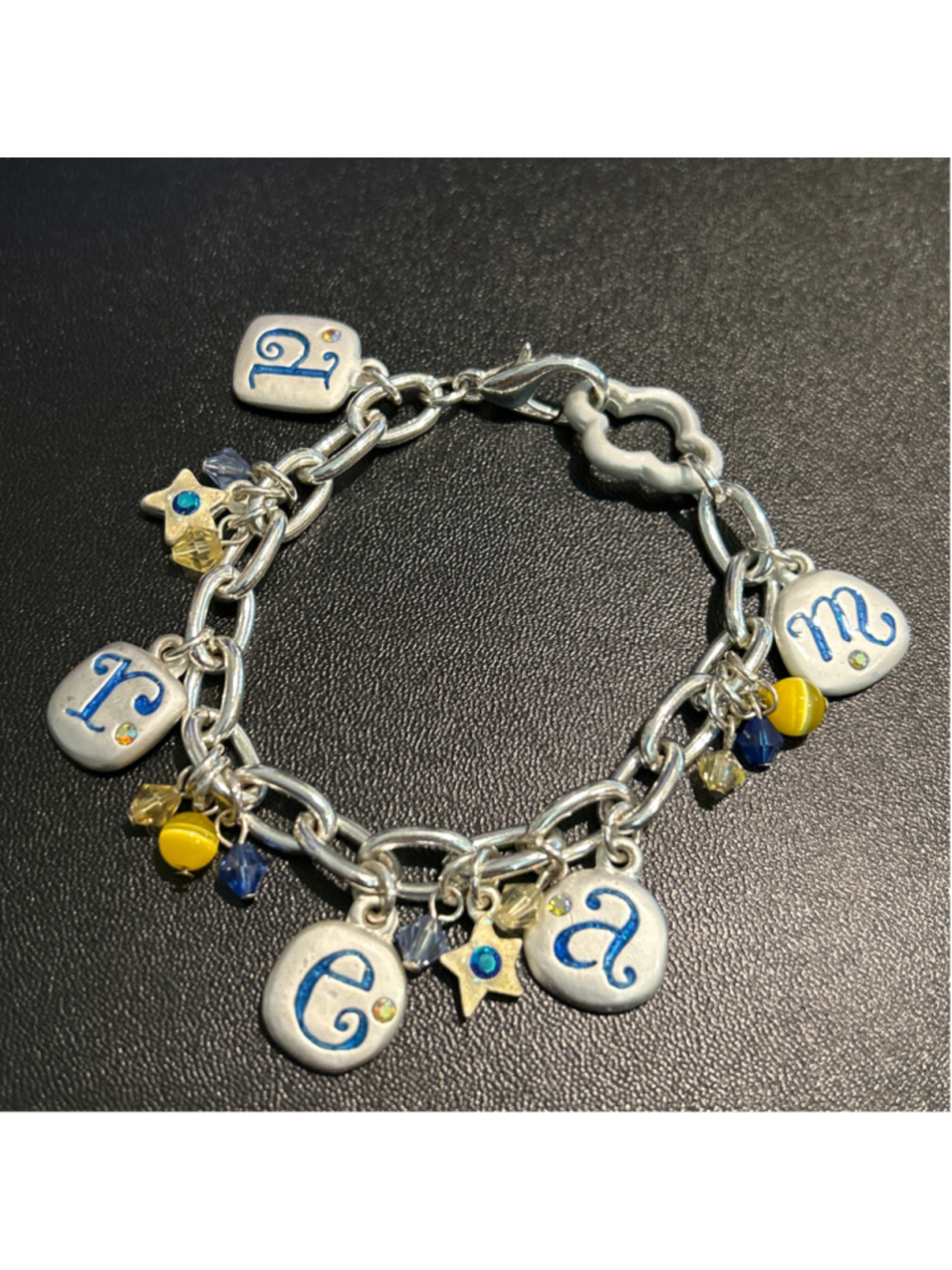 Women's DREAM Charm Bracelet One Size Silver Blue